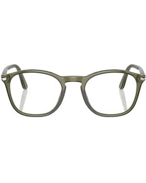 Persol Square Frame Glasses - Metallic