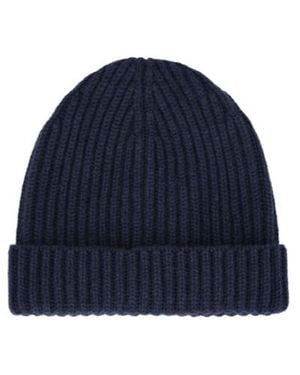 Loro Piana Ribbed Cashmere Beanie - Blue