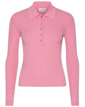 Marella Knitted Polo Shirt - Pink