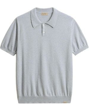 Woolrich Short-Sleeve Cotton Polo Shirt - Blue