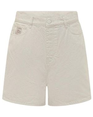 Ami Paris Ami Relaxed Denim Shorts - White