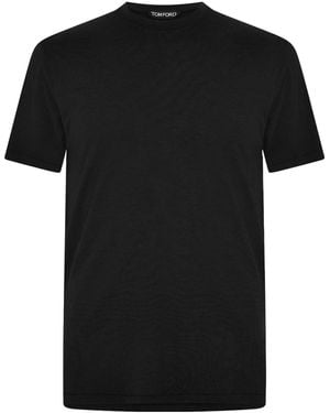 Tom Ford Crewneck Shortsleeve Tee - Black