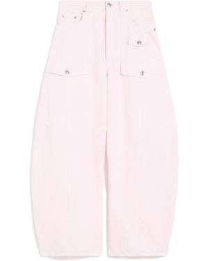 Sportmax Spxfashion Cotton Cargo Jeans - Pink