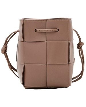 Bottega Veneta Cassette Mini Bucket Bag - Brown