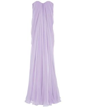 McQueen Bustier Evening Dress - Purple