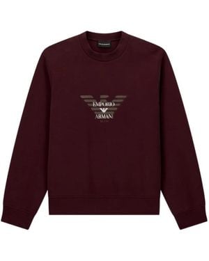 Emporio Armani Logo-Print Sweatshirt - Red