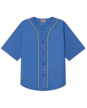 KENZO 'Boke Flower 2.0' Baseball Short Sleeve Shirt - Blue