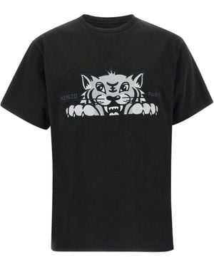 【送料&関税込】Kenzo Paris Gots Happy Tiger Crewneck KENZO Gots Happy Tiger Crewneck T-Shirt in White for Men | Lyst