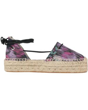 Isabel Marant Colourful Canvas Lace-Up Espadrilles - Brown