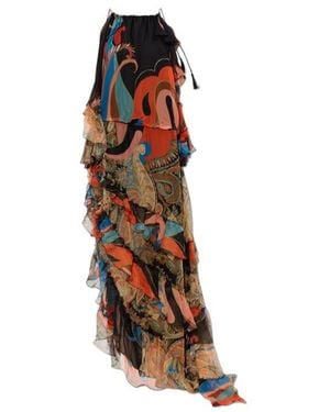 Etro Ruffled Paisley Maxi Dress - Multicolour