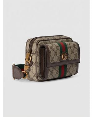Gucci Ophidia Gg Mini Crossbody Bag - Brown