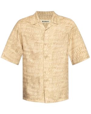 MISBHV Logo-Print Shirt - Natural