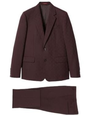 Gucci Gg Wool Jacquard Suit - Purple