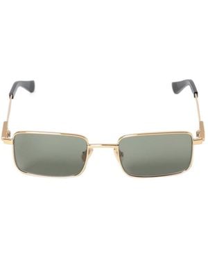 Bottega Veneta Eyewear Classic Rectangular Sunglasses - White
