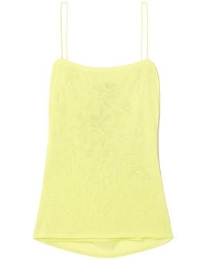 Jacquemus Draped Polka-Dot Motif Tank Top - Yellow