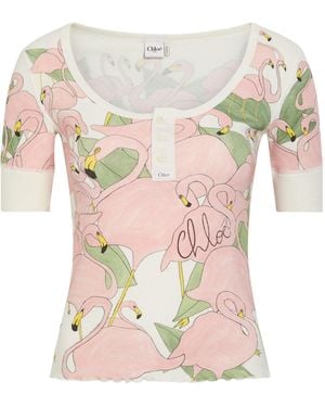 Chloé Simple Cotton Top - Pink