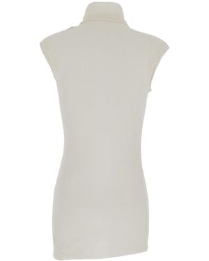 Ann Demeulemeester High-Necked Vest - White