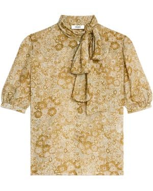 Celine Blouse With Side Lavallière - Metallic