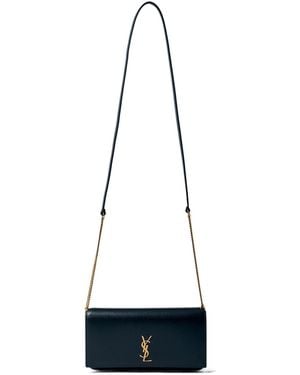 Saint Laurent Cassandre Foldover Top Phone Holder - White