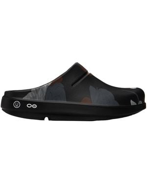 Undercover Floral-Print Sandals - Black