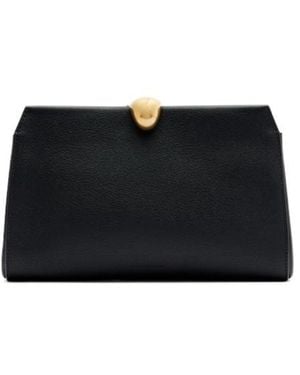 Nour Hammour Lou Leather Clutch - Black