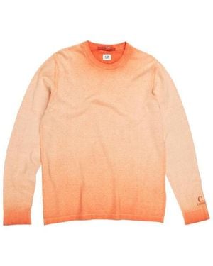 C.P. Company Logo Round-Neck Pullover - Orange