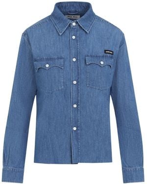 Miu Miu Chambray Shirt - Blue