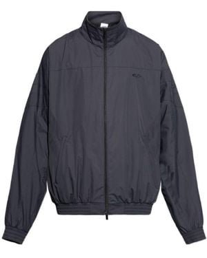 Vetements Logo Embroidered Zip-Up Jacket - Blue