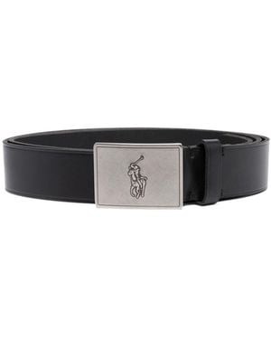 Polo Ralph Lauren Pony Logo Buckle Belt - White