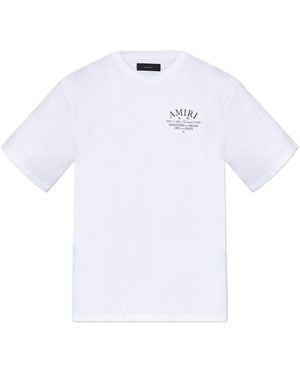 Amiri Logo Printed Jersey Art District T-Shirt - White