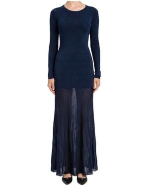 Twinset Knitted Pleated Dress - Blue