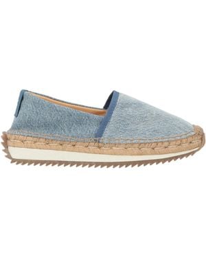 Rag & Bone Denim Straw Shoes - Blue
