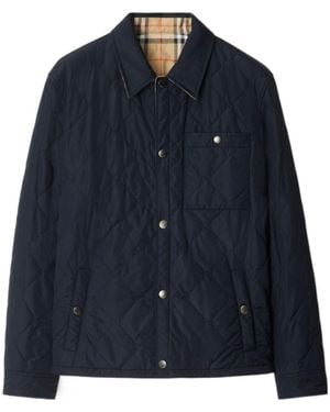 Burberry Reversible Quilted Overshirt - Blue