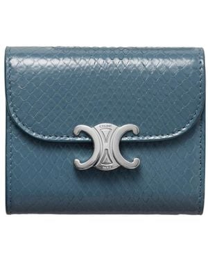 Celine Small Flap Wallet - Blue