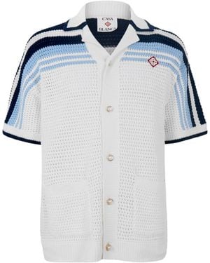 CASABLANCA Casa Crochet Shirt Sn62 - Blue