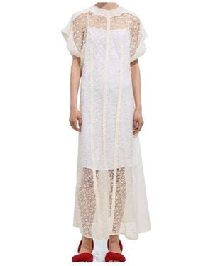 Bottega Veneta Floral Lace Dress - White