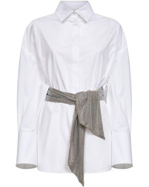 GIUSEPPE DI MORABITO Cut Out Detailed Oversized Shirt - White