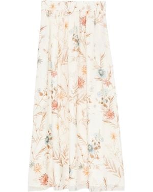 Eleventy Floral Maxi Skirt - Natural
