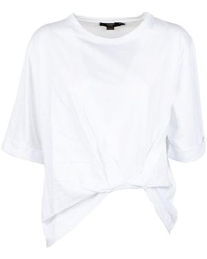 Seventy Short-Slevee Knotted T-Shirt - White
