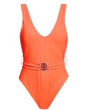 Tory Burch Plain Color One-Piece Swimsuits - Orange