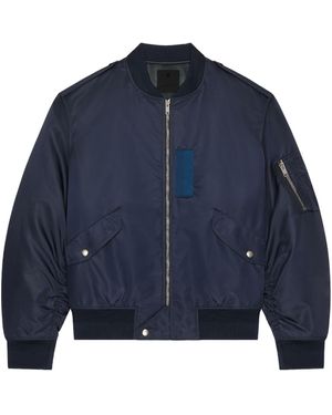 Givenchy Medallion Embroidered Bomber Jacket - Blue