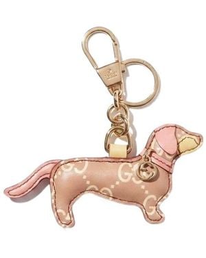 Gucci Dog-Shaped Keyring - Metallic