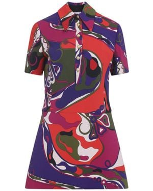 PUCCI Short Sleeve Dress - Red