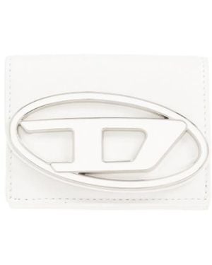 DIESEL 1Dr Logo Plaque Tri-Fold Wallet - White