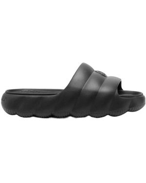 Moncler Round Head Slippers - Black