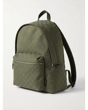 Gucci Gg Medium Backpack - Green