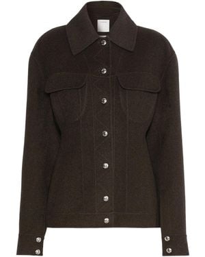 Sportmax Spxcalcio Shirt Collar Jacket - Black