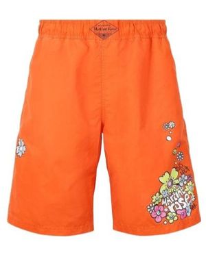 Martine Rose Board Logo Printed Swim Shorts - Orange