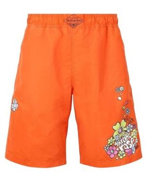 Martine Rose Logo Print Swim Shorts - Orange