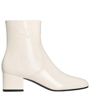 Celine Les Bottes Triomphe Zipped Boot - White
